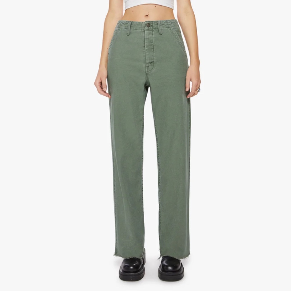 Mother | The Major Sneak Fray Pants | Size 27 | Roger That color